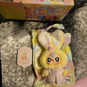Yellow and Pink Bunny Plush Doll
